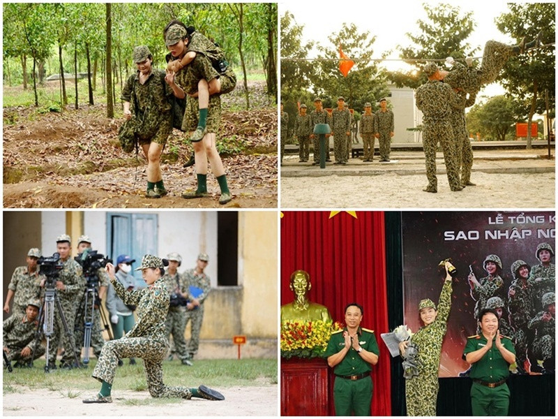 Kỳ Duyên lăn xả khi tham gia các gameshow như Sao nhập ngũ, Cuộc đua kỳ thú. Ở chương trình Sao nhập ngũ 2021, trong các thử thách, nàng hoa hậu sinh năm 1996 thể hiện được sự quyết tâm, dẻo dai. Nhờ vậy, Kỳ Duyên chiến thắng Sao nhập ngũ. Kỳ Duyên cũng có những bước tiến khi lấn sân làm người mẫu, làm huấn luyện viên các chương trình The Look 2017, The Face Vietnam 2023. Ảnh: FBNV.