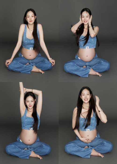 Ngoài tập thể dục, Minh Hằng tham gia các hoạt động thai giáo như vẽ tranh, làm gốm, làm nến. Thi thoảng, nữ ca sĩ được chồng đưa đi du lịch. Ảnh: FBNV.