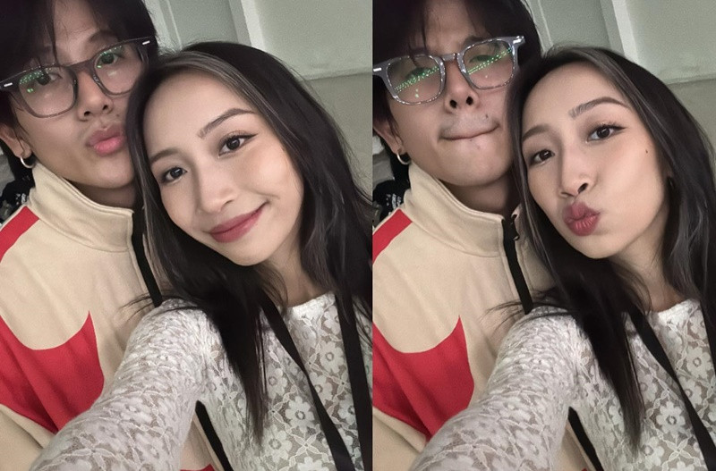 Thi thoảng, Mỹ Anh và Quốc Tít khoe hình ảnh hẹn hò trên mạng xã hội. Ảnh: Instagram.