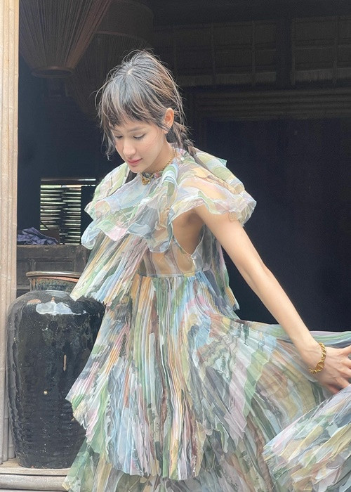 Hiền Hồ vắng bóng showbiz từ tháng 3 đến nay. Ảnh: FBNV.