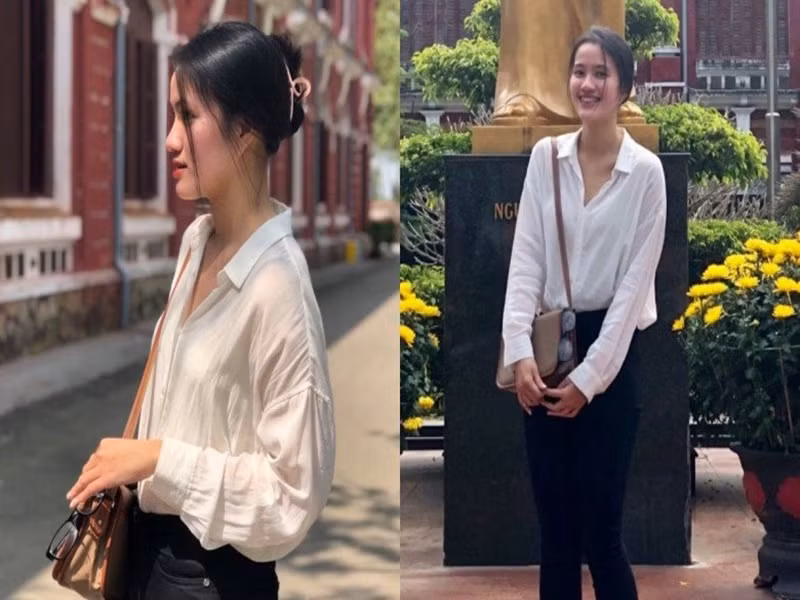 Không trang điểm cầu kỳ, Á hậu Minh Nhàn vẫn gây ấn tượng bởi gương mặt có những đường nét sắc sảo, làn da mịn màng. Ảnh: Phụ Nữ Thủ Đô.