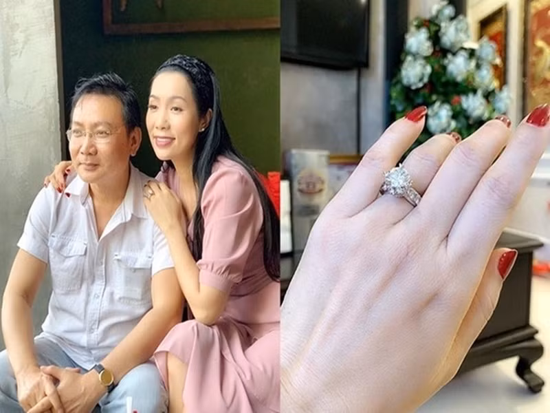 Valentine 2019, chồng Trịnh Kim Chi tặng nửa kia nhẫn kim cương. Ảnh: FBNV.