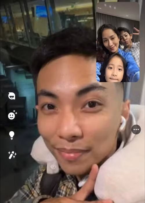 Khánh Thi chia sẻ, từ châu Âu, Phan Hiển "than thở": "Mệt, căng thẳng, tốn kém khủng khiếp và buồn vì nhớ gia đình". Ảnh: FBNV.