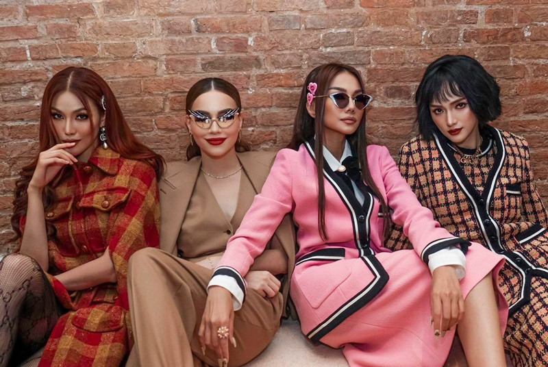 Sau nhiều năm hoạt động trong showbiz, Hà Hồ, Lan Khuê, Thanh Hằng và Hương Giang đều giàu có. Ảnh: FBNV.