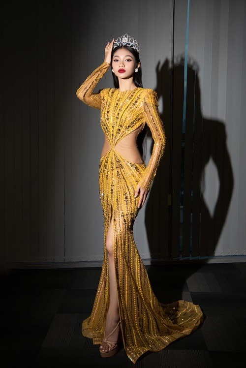 Minh Kiên bận rộn với hành trình media tour cùng Ý Nhi và Đào Thị Hiền sau chung kết Miss World Vietnam 2023 - Hoa hậu Thế giới Việt Nam 2023. Ảnh: FBNV.