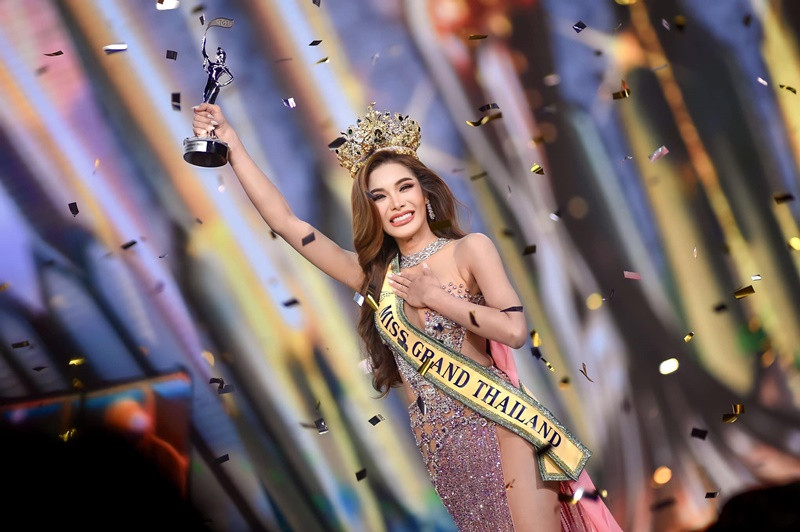 Thaweeporn Phingchamrat giành vương miện Hoa hậu Hòa bình Thái Lan 2023 hồi tháng 4. Ảnh: Miss Grand International.