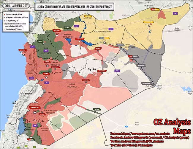 Toan canh chien su Syria nua dau thang 8/2017