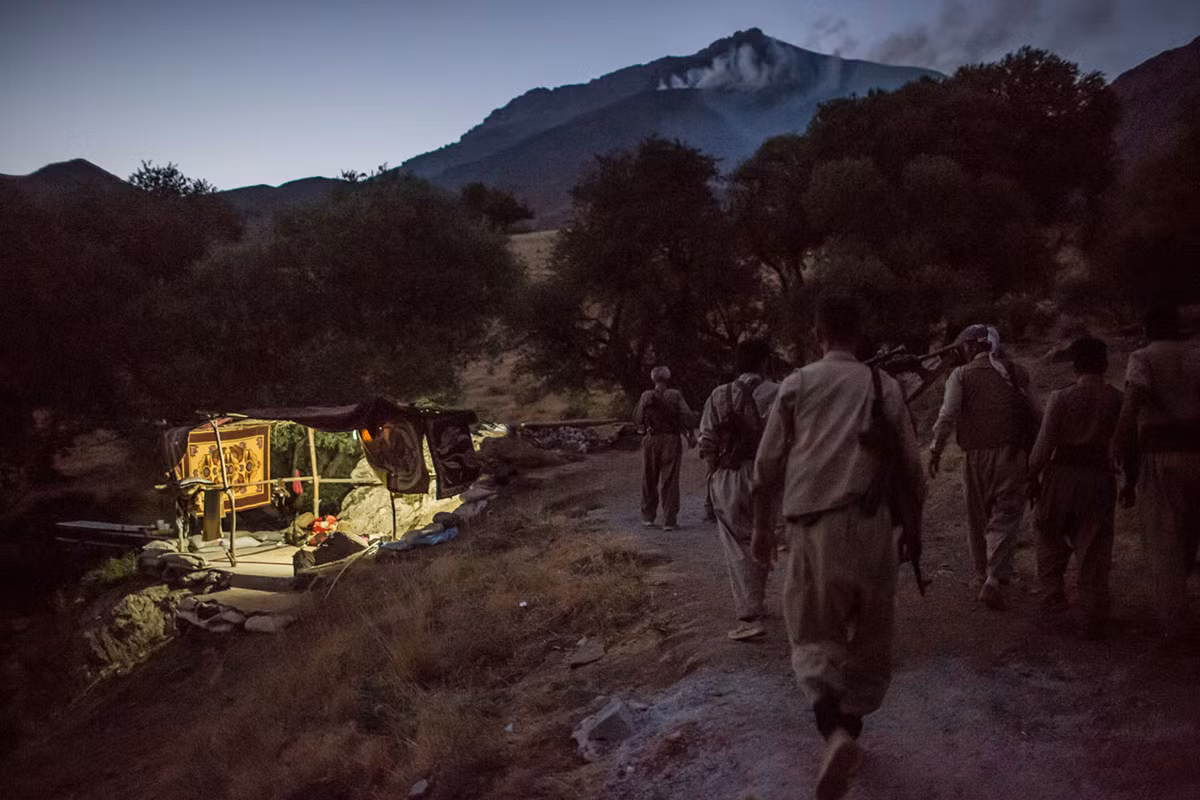 Lực lượng Đảng Dân chủ người Kurd Iran đang củng cố quyền kiểm soát các vùng lãnh thổ dọc biên giới Iraq-Iran và xây dựng nhiều căn cứ trong khu vực này. Ảnh: AJ.