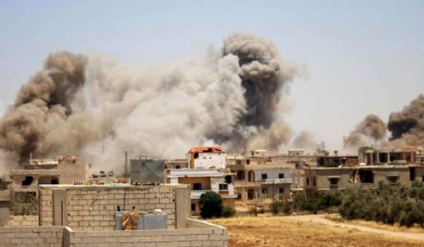 Theo hãng Fars (Iran) ngày 2/8, Quân đội Syria đã dồn dập pháo kích các căn cứ của nhóm liên minh thánh chiến Hayat Tahrir al-Sham (HTS) ở Tây Idlib. Ảnh: FNA. 