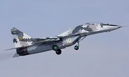 Tiêm kích MIG-29MU1 có thể mang theo tên lửa không đối không, ống phóng rocket không dẫn đường và pháo bắn máy bay 30mm với 150 viên đạn. Ảnh: Ukrinform.