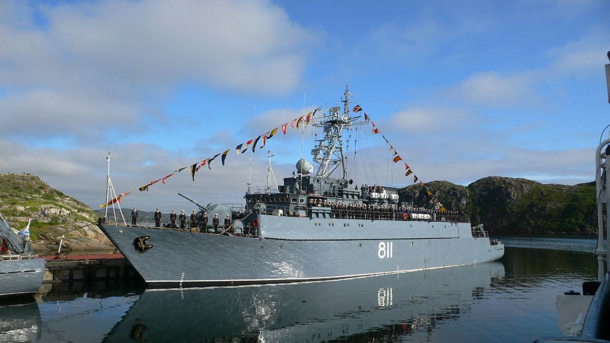 Tàu quét mìn lớp Gorya Vladimir Gumanenko được biên chế trong Hải quân Nga vào năm 1994 và đang phục vụ trong Hạm đội Phương Bắc. Ảnh: rusnavy.com.