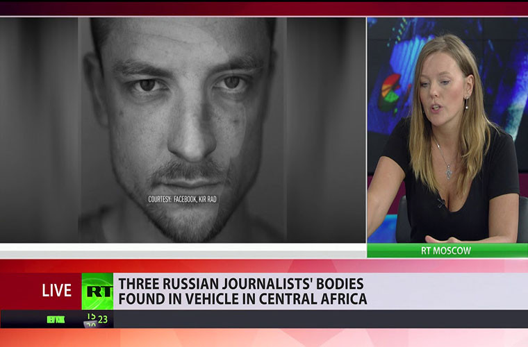 Cảnh sát Trung Phi ban đầu nhận định nhóm nhà báo Nga thiệt mạng trong một vụ cướp. Ảnh: RT.
