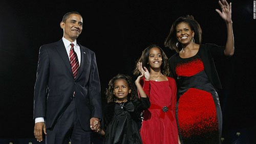 Tổng thống Obama và gia đình tại công viên Grant ngày 04/11/2016.