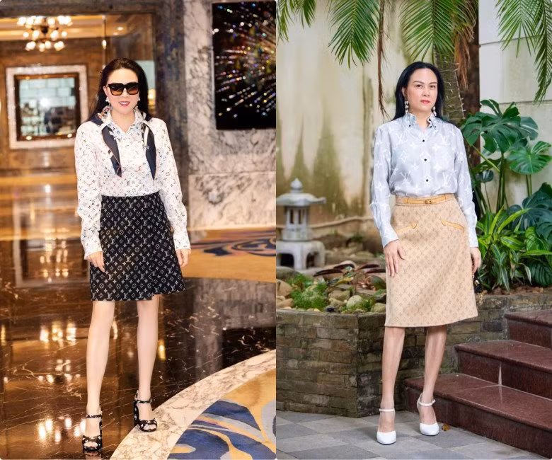 Tuy đã ở độ tuổi U50 nhưng làn da của nữ đại gia vẫn luôn căng bóng và hồng hào.