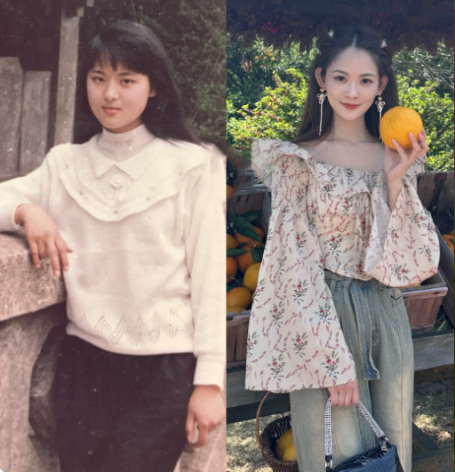 So sánh nhan sắc của bà mẹ này từ khi con gái 5 tuổi đến 29 tuổi, có thể thấy cô dường như không già đi mà ngược lại còn trẻ trung và xinh đẹp hơn.