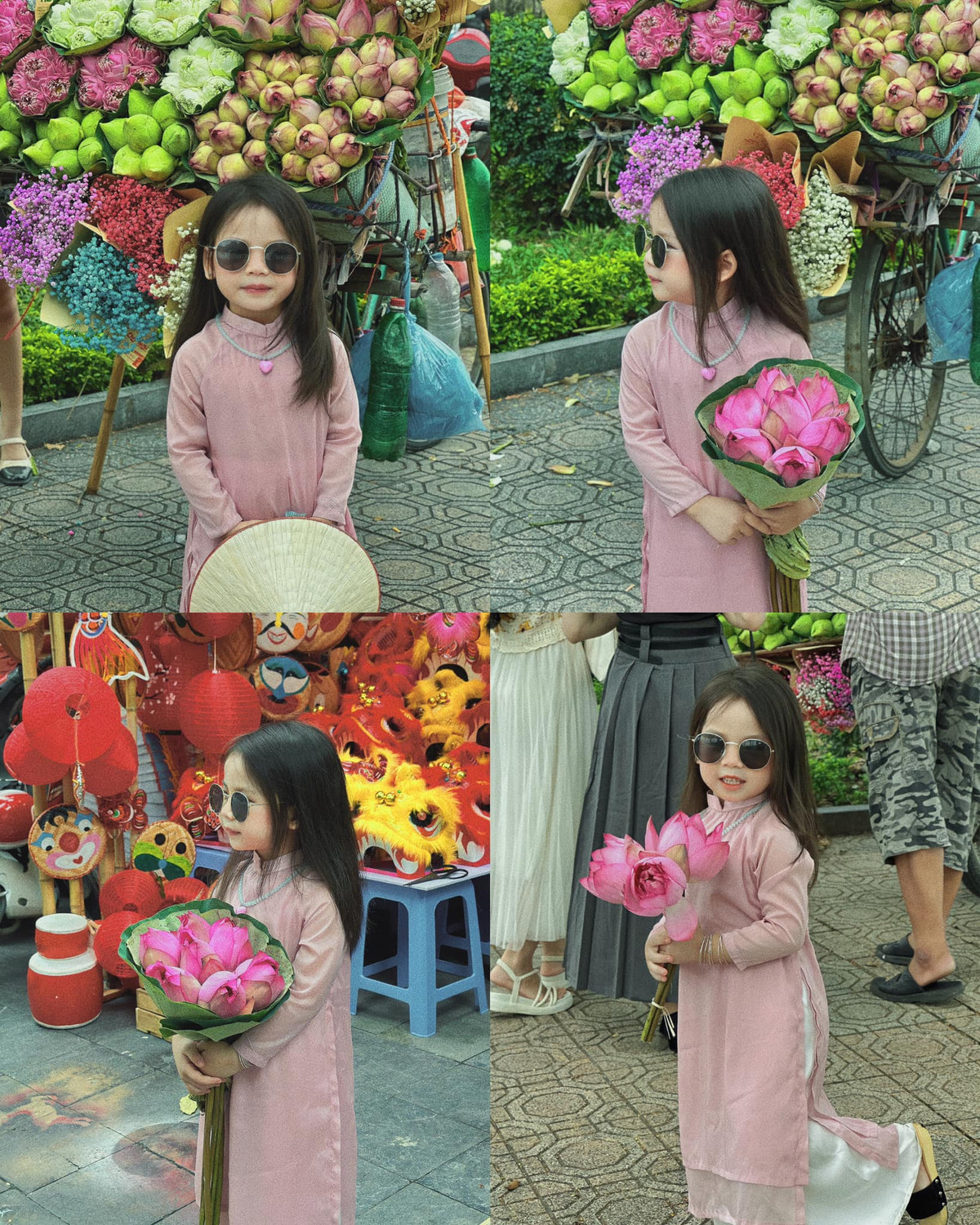 Cũng bắt trend cầm hoa chụp ảnh, cô bé xinh xắn này đã thực hiện được bộ ảnh chuẩn mùa thu Hà Nội. Ảnh: Hong Anh