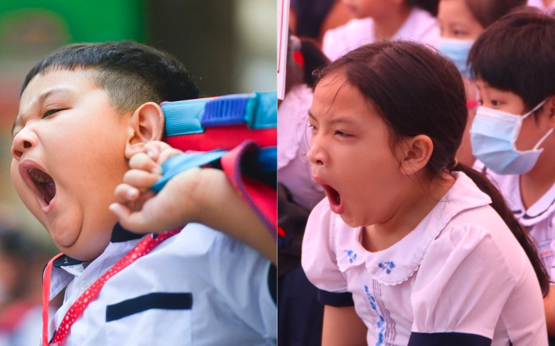 Nhiều phụ huynh không khỏi bật cười trước khoảnh khắc "khó đỡ" của các con ngày khai giảng.