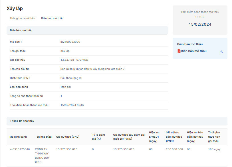 TPHCM: Gói thầu chống ngập tại quận 7 có về tay Xây dựng Duy Bình? TPHCM: Goi thau chong ngap tai quan 7 co ve tay Xay dung Duy Binh?