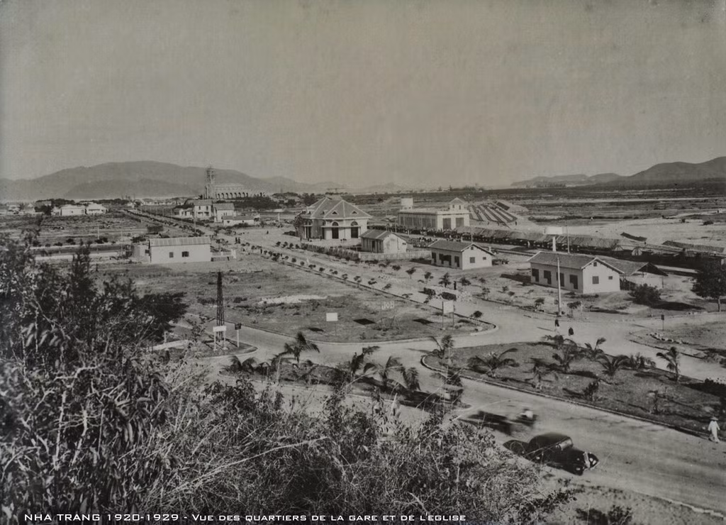 Quang cảnh khu vực ga Nha Trang thập niên 1920.