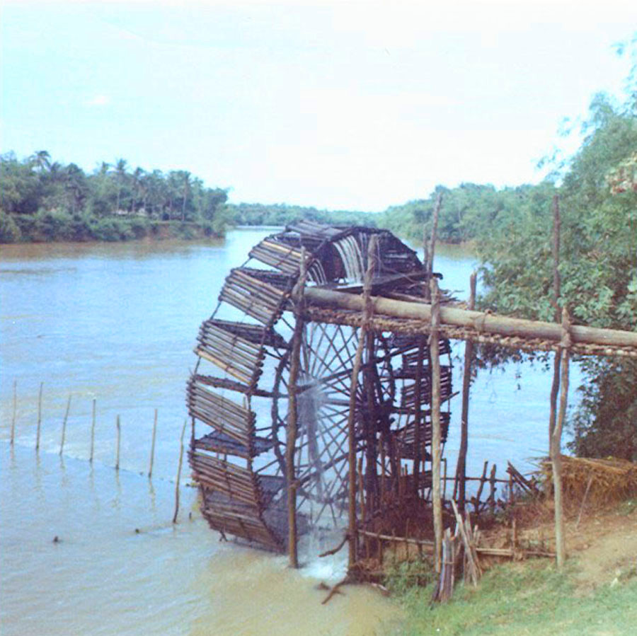 Một guồng xe nước ở Quảng Ngãi, khoảng năm 1968-1969.