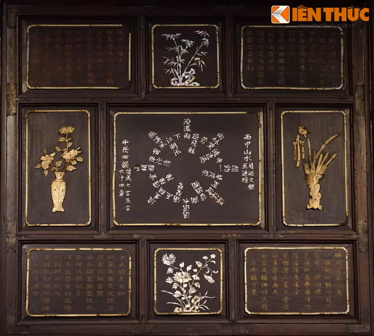 Trong sự nghiệp của mình, vua Thiệu Trị nổi tiếng là một vị vua thi sĩ, có để lại rất nhiều bài thơ. Hai bài thơ nổi tiếng nhất của ông chính là hai bài Vũ Trung Sơn Thủy và Phước Viên Văn hội lương dạ mạn ngâm được khắc ở điện Long An.