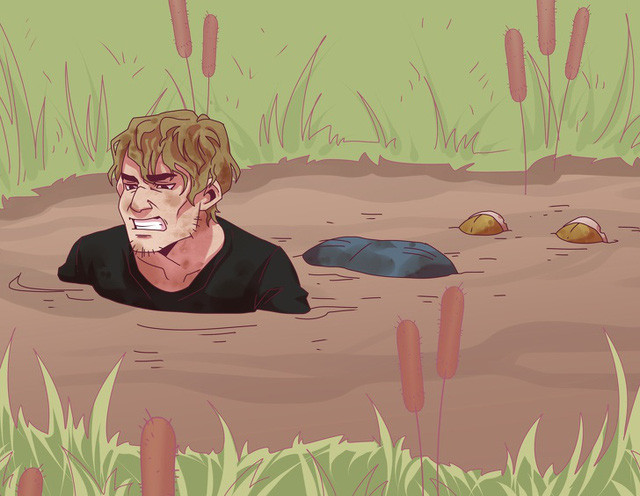 Tư thế thoát nguy khi rơi vào đầm lầy: Nếu chẳng may rơi xuống bùn lầy, thay vì vùng vẫy để cố gắng thoát ra, kỹ năng sinh tồn là nằm xuống và cong lưng lên. Đây là tư thế cho phép bạn nhận được không khí nhanh hơn và tích luỹ chúng trong phổi nhiều hơn. 