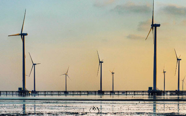 Cánh quạt được làm bằng nhựa đặc biệt, dài 42 m, có hệ thống điều khiển tự gập lại để tránh bão lớn. Loại tua bin này có chất lượng công nghệ cao, đã được nhiệt đới hóa.