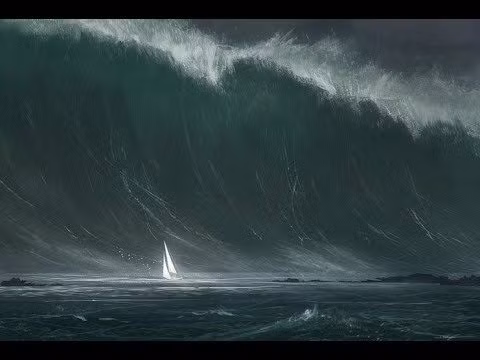 Khi "sóng sát thủ" ập xuống thì mọi tàu thuyền trên biển khi ấy đều bị bật tung khỏi mặt biển rồi rơi xuống trước khi biến mất hoàn toàn chỉ trong nháy mắt.