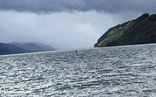 Bức ảnh chụp một "sinh vật lạ" trồi lên giữa hồ Loch Ness.