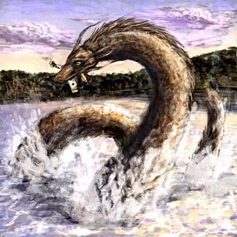 Sinh vật bí ẩn này được mô tả thỉnh thoảng bất chợt xuất hiện trên mặt nước.