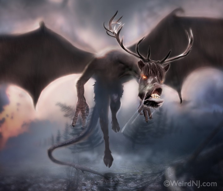Quái vật Jersey Devil còn được mô tả cao khoảng 1m, có cổ dài và đôi cánh rộng 0,6m. Thậm chí, có nhân chứng mô tả sinh vật này có đôi mắt đỏ rực.