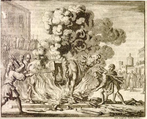 Đầu của con bò có một ống rỗng, thông với không khí bên ngoài. Theo đó, khi bị đun nóng trong con bò, phạm nhân sẽ kêu la thảm thiết và tiếng kêu gào xin cứu mạng của họ sẽ được truyền ống rỗng trên ra bên ngoài giống như tiếng rống của một con bò thật.