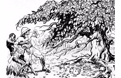 Theo một số tài liệu, vào năm 1878, một số cường quốc thực dân cử nhiều chuyên gia, nhà khoa học khám phá khu rừng bí ẩn trên. Tiến sĩ người Đức Cark Liche dẫn đầu một nhóm chuyên gia tham gia dự án trên.