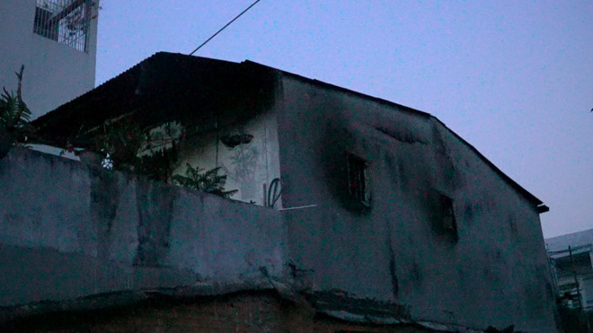 Căn nhà bị cháy. Nguồn ảnh: Zing