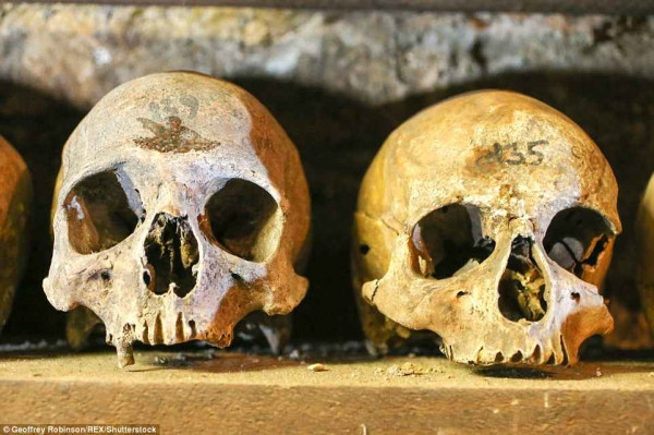 Nhà nguyện được xây dựng tại nhà thờ ở Anh để chôn cất những mảnh xương bị xáo trộn. Những người hành hương và dân làng sẽ tới đây để cầu nguyện cho những người đã khuất. Nơi này không bao giờ thiếu ánh sáng. Ảnh: REX. Những nhà nguyện như Rothwell không phổ biến trong thời trung cổ tại Anh. Theo các nhà khảo cổ thuộc đại học Sheffield xác định có trên 60 nơi tương tự như thế này ở khắp Vương quốc Anh. Tuy nhiên nhà nguyện Rothwell là địa điểm còn chứa những tàn dư hoàn chỉnh nhất thời trung cổ.