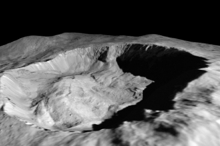 Nước đá được phát hiện có trên hố Juling của hành tinh lùn Ceres.