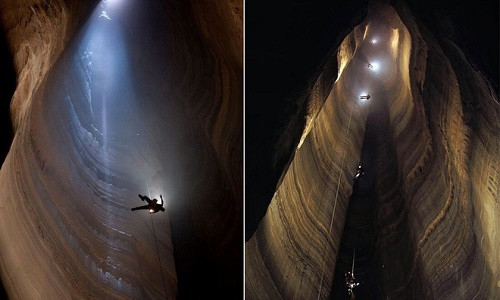 Bên trong hang Krubera. Ảnh: Freeyork.org