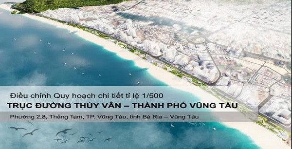 TP Vung Tau cong bo quy hoach chi tiet ty le 1/500 truc duong Thuy Van