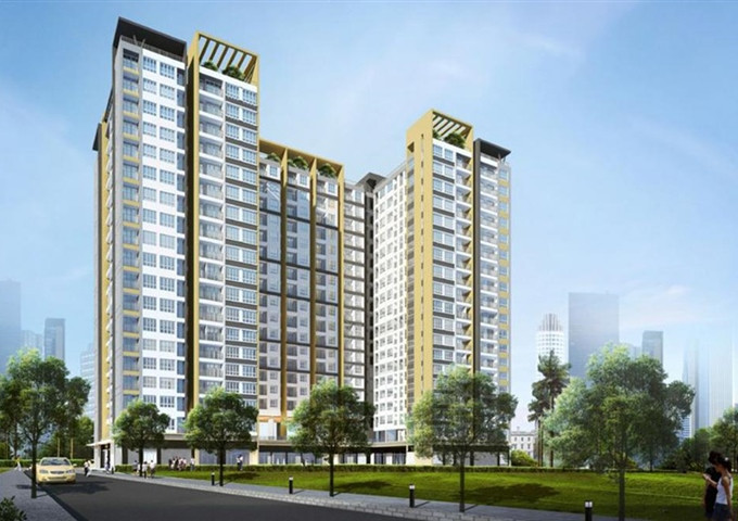 Theo dự tính, dự án của Quốc Cường Gia Lai hoàn thành vào quý 3/2018. Tuy nhiên, đến nay vẫn dang dở. Ảnh: Tinbatdongsan.com. 