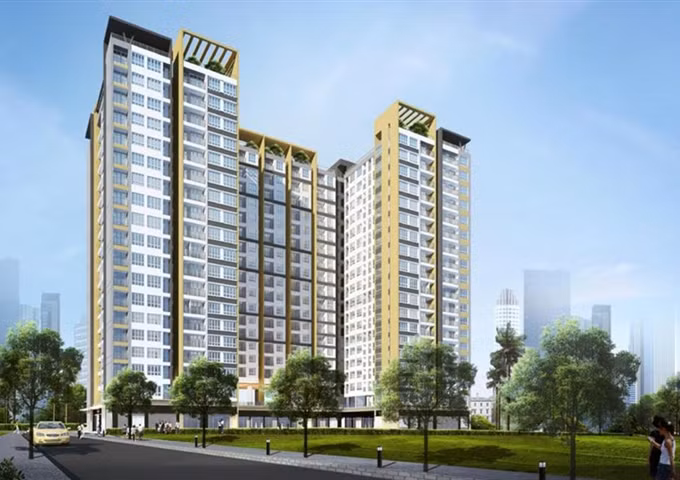 Theo dự tính, dự án của Quốc Cường Gia Lai hoàn thành vào quý 3/2018. Tuy nhiên, đến nay vẫn dang dở. Ảnh: Tinbatdongsan.com. 