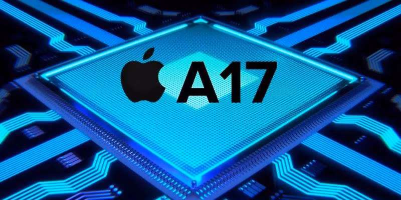 Thay vì sử dụng chip A16 như dòng tiêu chuẩn và Plus, iPhone 15 Pro được trang bị chip A17 giúp tốc độ xử lý của máy mạnh mẽ hơn.