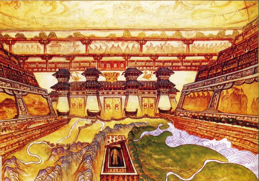 Hàm lượng thủy ngân lớn từ lăng mộ đã thấm vào đất xung quanh, từ đó thủy ngân xuất hiện trong cây lựu. Các chuyên gia nghiên cứu cũng phát hiện hàm lượng thủy ngân trong quả lựu cao hơn so với đất trong lăng mộ.