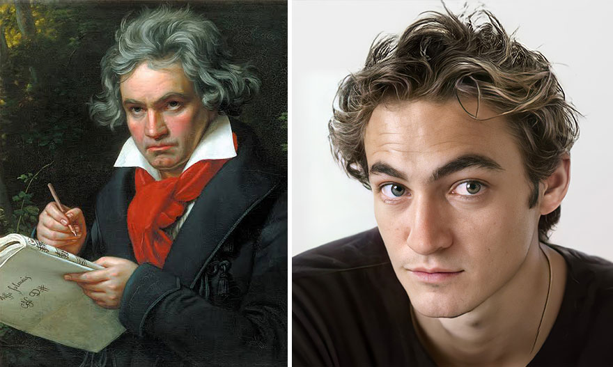 3. Ludwig van Beethoven là một nhà soạn nhạc cổ điển người Đức nhưng phần lớn cuộc đời, ông sống ở Viên, Áo. Beethoven là một nhà soạn nhạc có tầm ảnh hưởng lớn đối với nền âm nhạc lãng mạn thế giới bởi tác động sâu sắc đến rất nhiều nhà soạn nhạc, nhạc sĩ, khán giả về sau. Nhờ AI mà nhân vật nổi tiếng này trông rất bảnh trai.