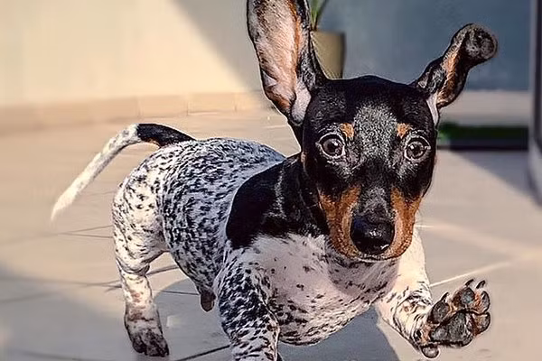 Trong một trường hợp khác, chú chó Moo đến từ Florida gây ấn tượng với vẻ ngoài rất giống sinh vật ngoài hành tinh. Chú chó Moo, thuộc giống dachshund, là giống chó có nguồn gốc từ Đức, nổi tiếng là một loài chó săn nhỏ. Bộ lông ngắn mượt mà bóng bẩy và thường đồng nhất một màu.