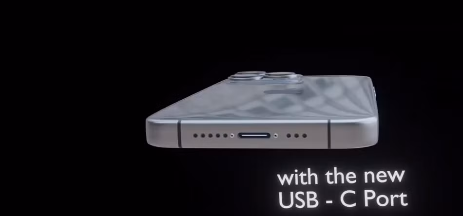 iPhone 15 Pro sẽ có cổng sạc USB Type-C thay cho cổng Lightning, và nút gạt bật/tắt chế độ im lặng sẽ được thay thế bằng một nút bấm.