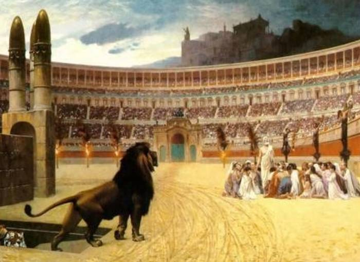 Một tiền kiếp khi là tín đồ Cơ đốc giáo bị đàn áp dưới triều đại khủng bố của Hoàng đế La Mã Nero và gặp Thánh Peter. (Ảnh minh họa)