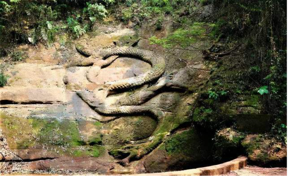 Theo truyền thuyết dân gian, một bài đồng dao đã được truyền miệng và nói về cách tìm kho báu của Trương Hiến Trung. Dựa vào thông tin này, các nhà khảo cổ đã thăm dò khu vực sông Mân và cuối cùng tìm thấy một con hổ đá và một con rồng đá gần sông, được cho là dấu chỉ tới kho báu.