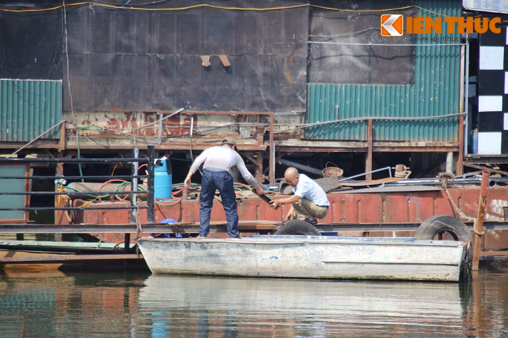 ...sau đó đưa lên thuyền.