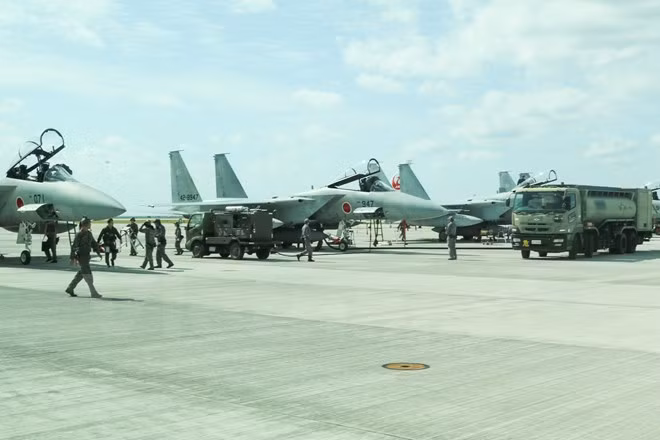Căn cứ Naha của JASDF phân khu Tây Nam là trụ sở đóng quân của Phi đoàn số 9.