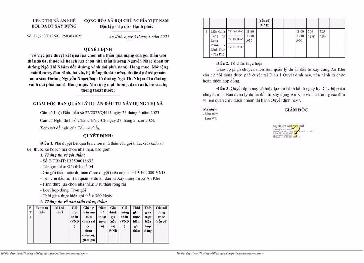 Gia Lai: Lien danh 3 thanh vien trung goi thau lam duong hon 11,6 ty